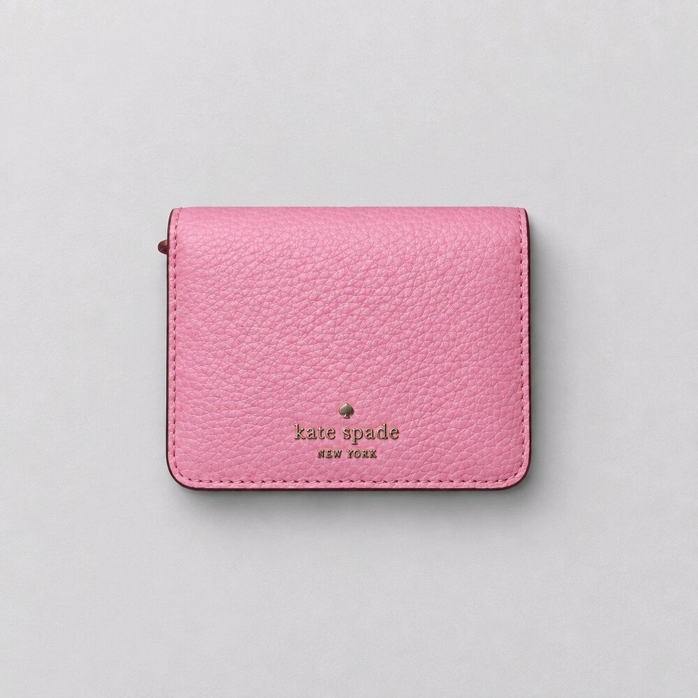 kate spade pink leather compact wallet card holder small wallet
